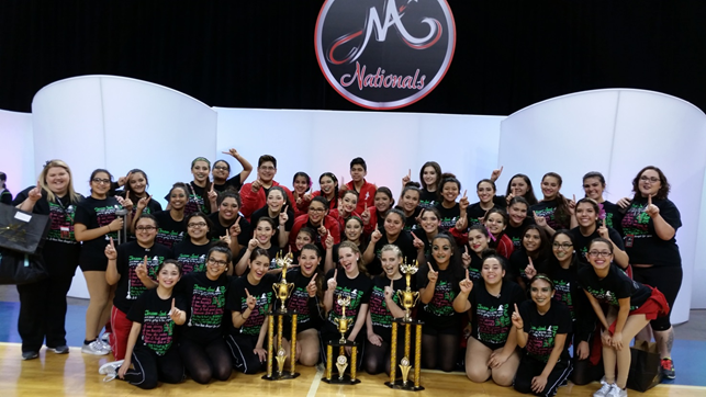The+W.+B.+Ray+Tex-Ann+Team+and+Duet+Team+of+Hoelscher+and+Jarvis+bring+home+2+National+Titles+and+a+5th+Place+trophy+for+Duet+from+the+MA+2016+National+Dance+Championship%2C+April+9%2C+2016.