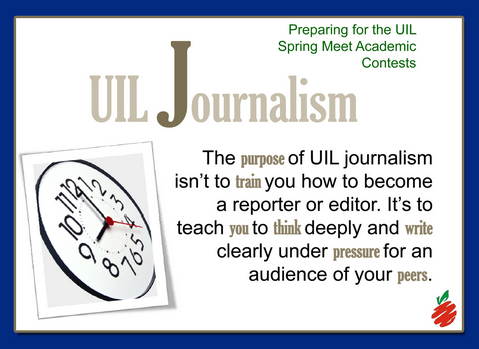 UIL Journalism This Thursday