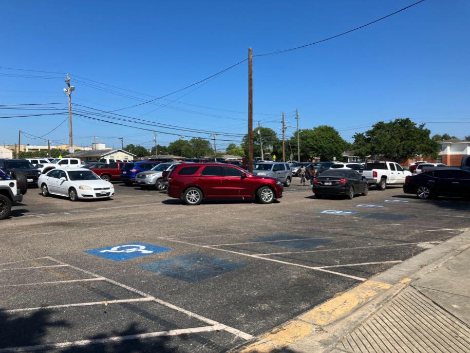 The Ray High School tradition of crazy parking lot traffic on the first day continues! 