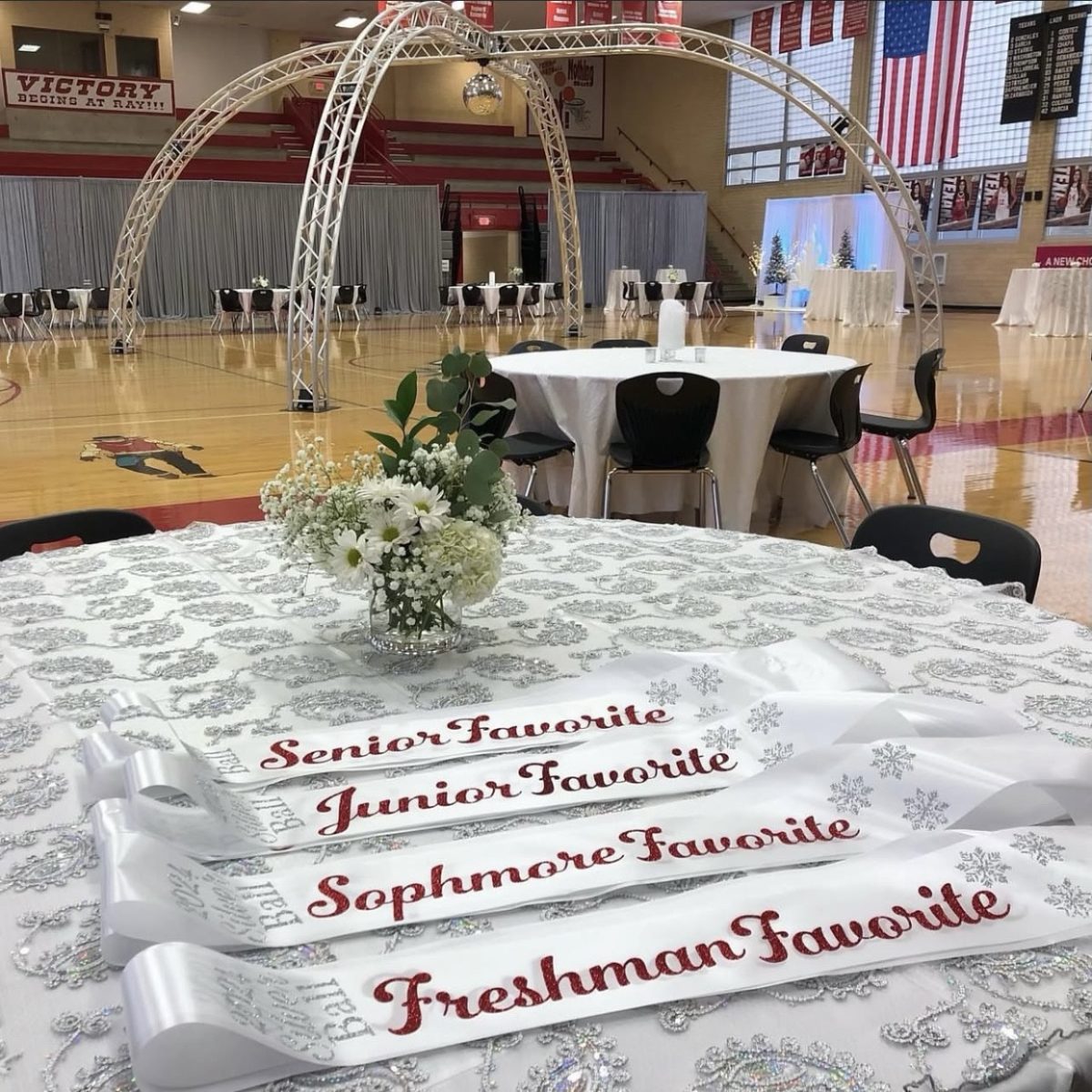 Setup of last year's Favorites Dance, courtesy of @wbraystuco Instagram.