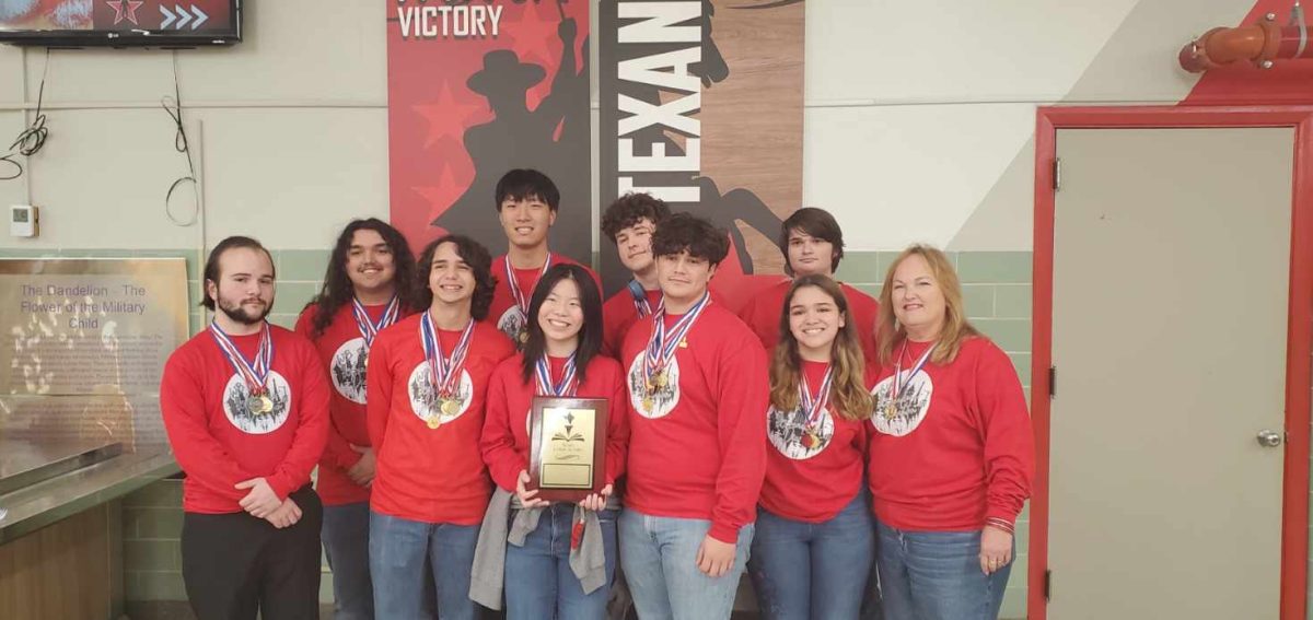 The ACADECA team posing for a photo after winning