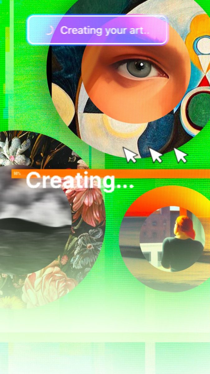 Image of art being generated by a software. (NBC News)