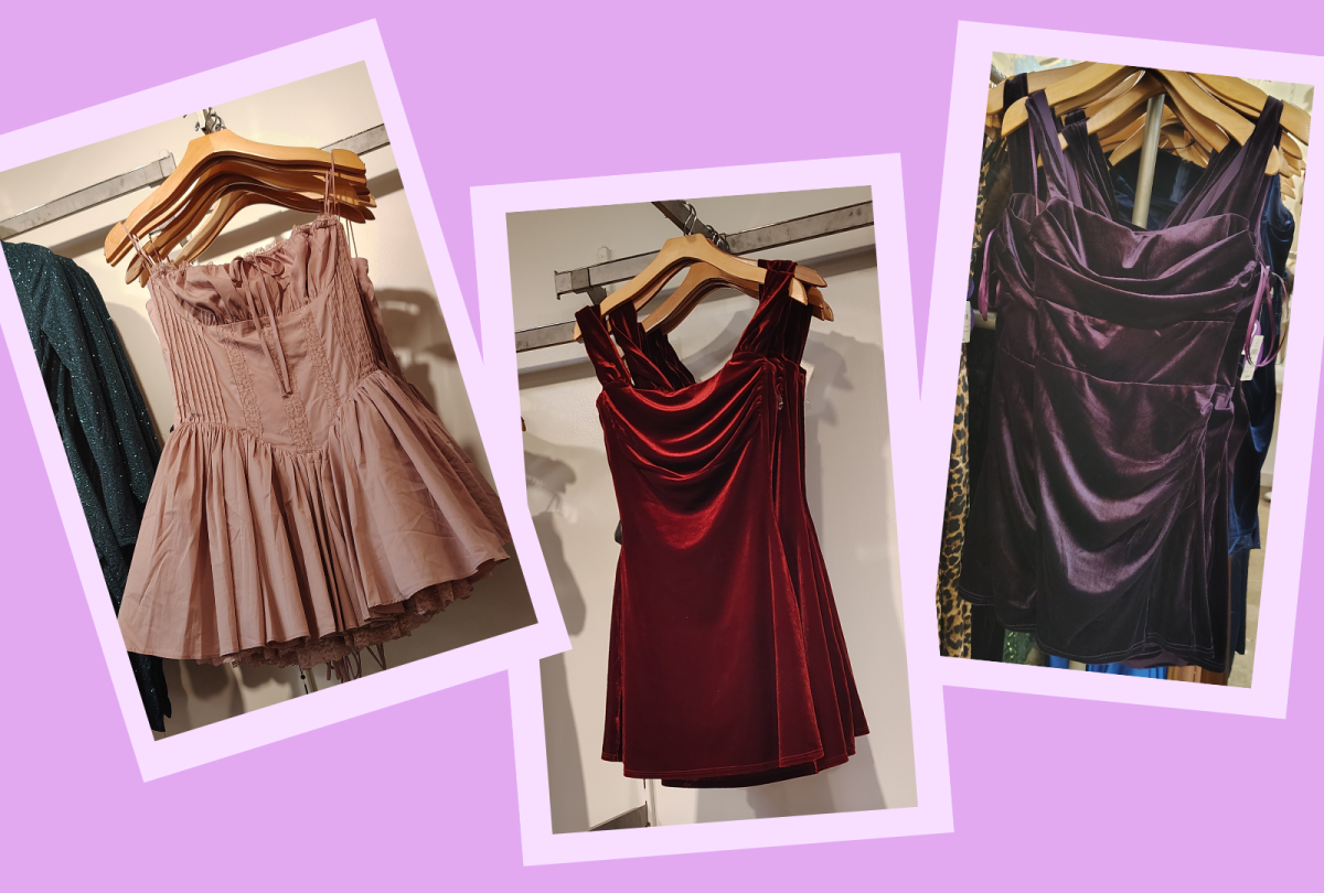 Students can shop for homecoming outfits in person at local malls and retailers.