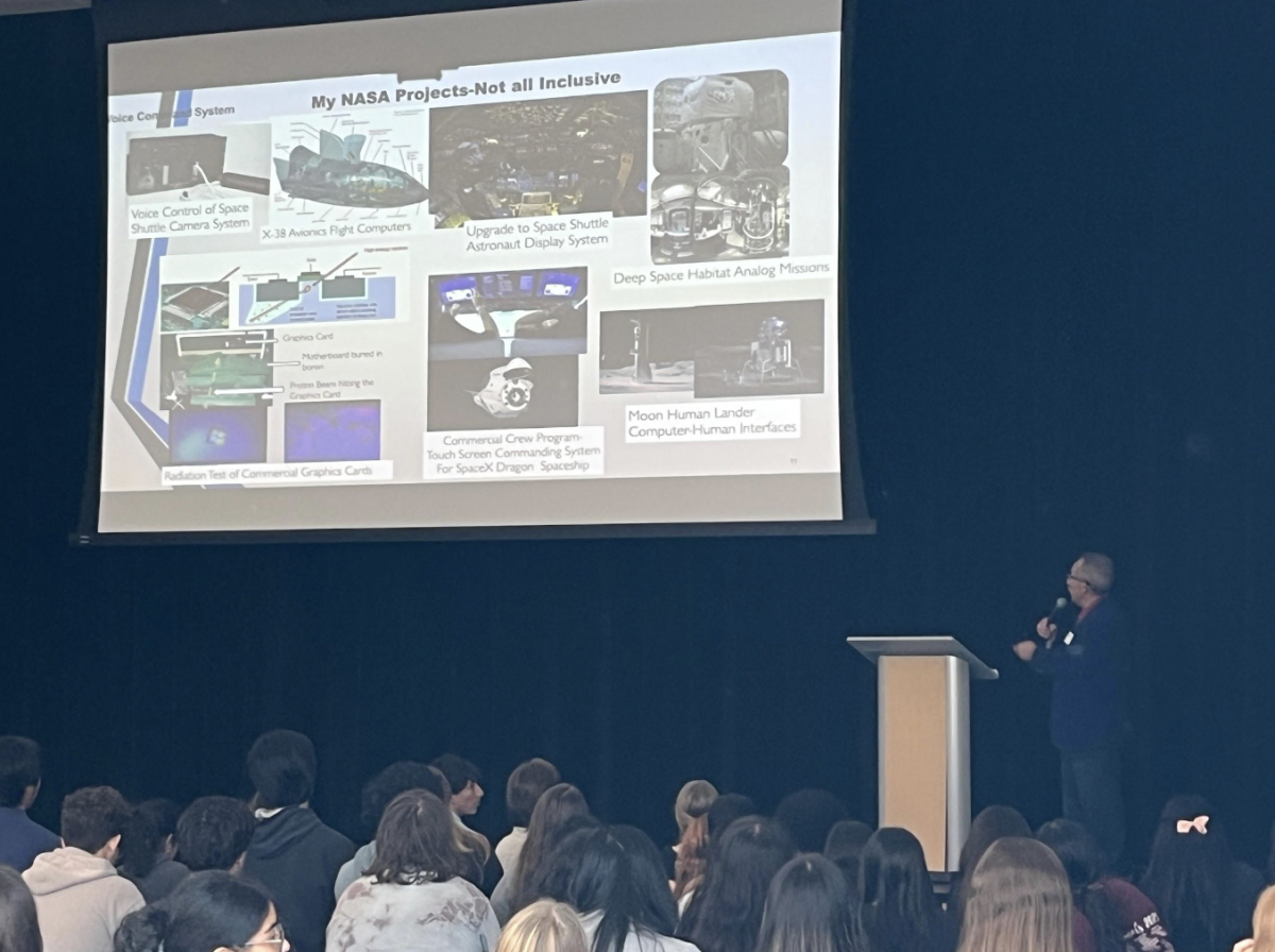 As part of his presentation, retired NASA engineer George Salazar highlighted some of the projects he contributed to at NASA.